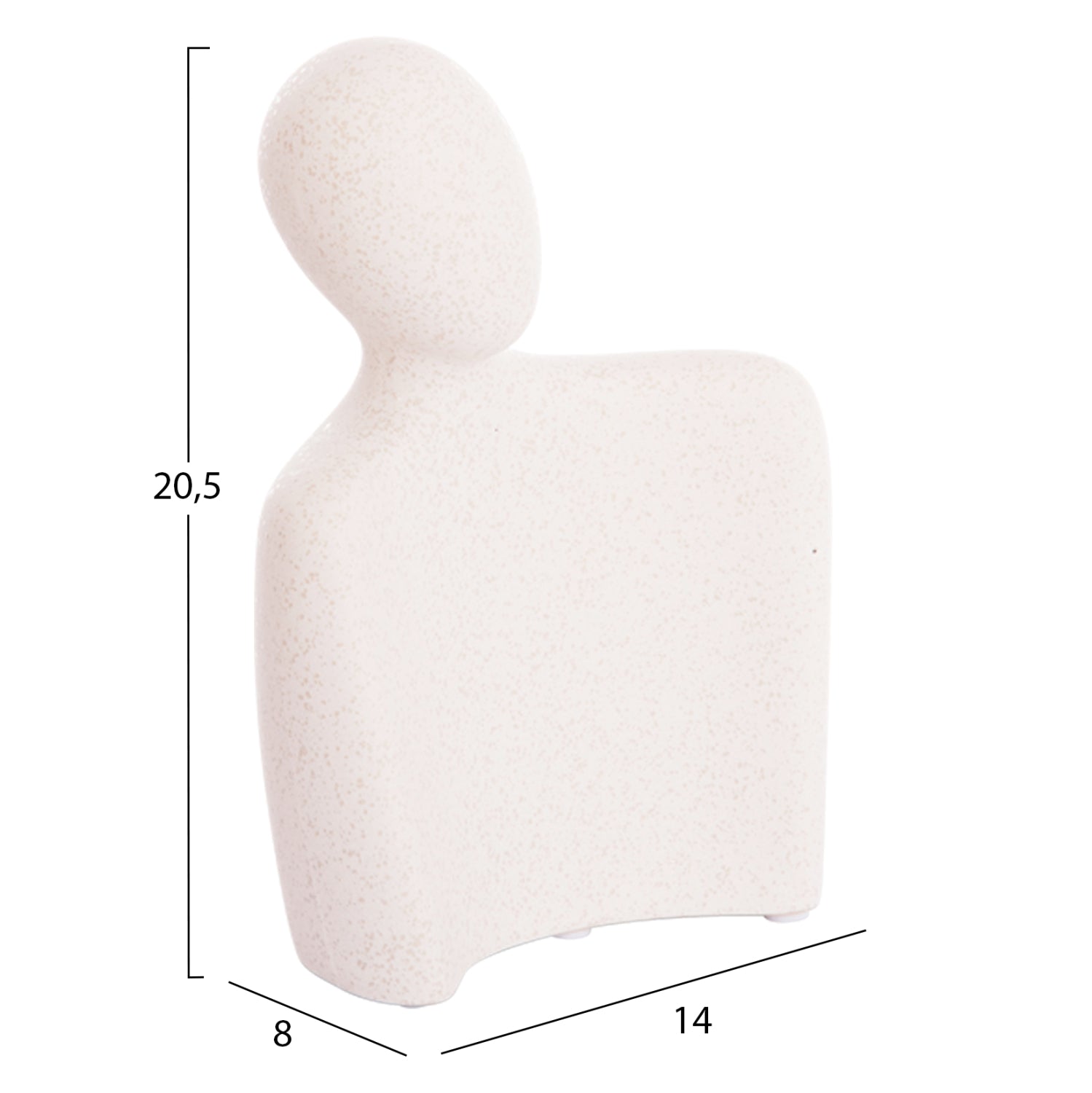 ΕΠΙΤΡΑΠΕΖΙΟ ΚΕΡΑΜΙΚΟ ΔΙΑΚΟΣΜΗΤΙΚΟ 2ΤΜΧ HUMANS HM4617 ΥΠΟΛΕΥΚΟ ΚΡΥΣΤΑΛΛΙΚΟ - Pakobazaar