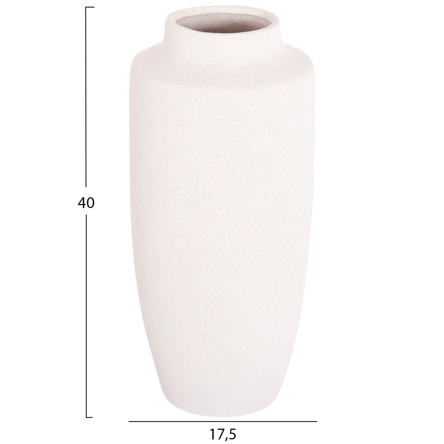 ΕΠΙΤΡΑΠΕΖΙΟ ΚΕΡΑΜΙΚΟ ΔΙΑΚΟΣΜΗΤΙΚΟ ΒΑΖΟ GALAD HM4587.01 ΕΚΡΟΥ ΚΡΥΣΤΑΛΛΙΚΟ Φ17,5x40Υεκ - Pakobazaar