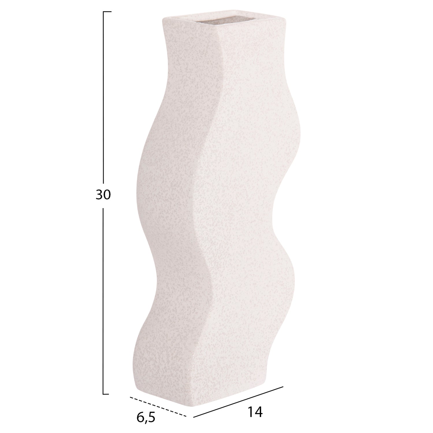 ΕΠΙΤΡΑΠΕΖΙΟ ΚΕΡΑΜΙΚΟ ΔΙΑΚΟΣΜΗΤΙΚΟ ΣΕΙΡΑ SEBOR HM4589.01 ΕΚΡΟΥ ΚΡΥΣΤΑΛΛΙΚΟ 14x6.5x30Υεκ - Pakobazaar