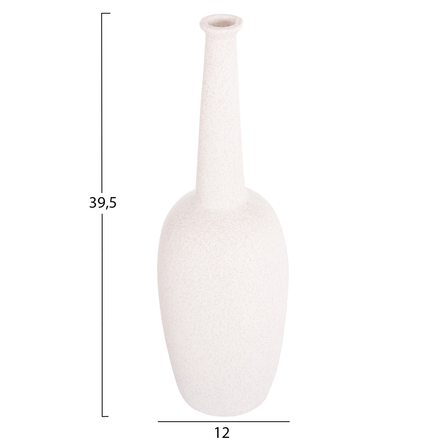 ΕΠΙΤΡΑΠΕΖΙΟ ΚΕΡΑΜΙΚΟ ΔΙΑΚΟΣΜΗΤΙΚΟ ELENDIL HM4591.01 ΥΠΟΛΕΥΚΟ ΚΡΥΣΤΑΛΛΙΚΟ Φ12x39.5Υεκ - Pakobazaar