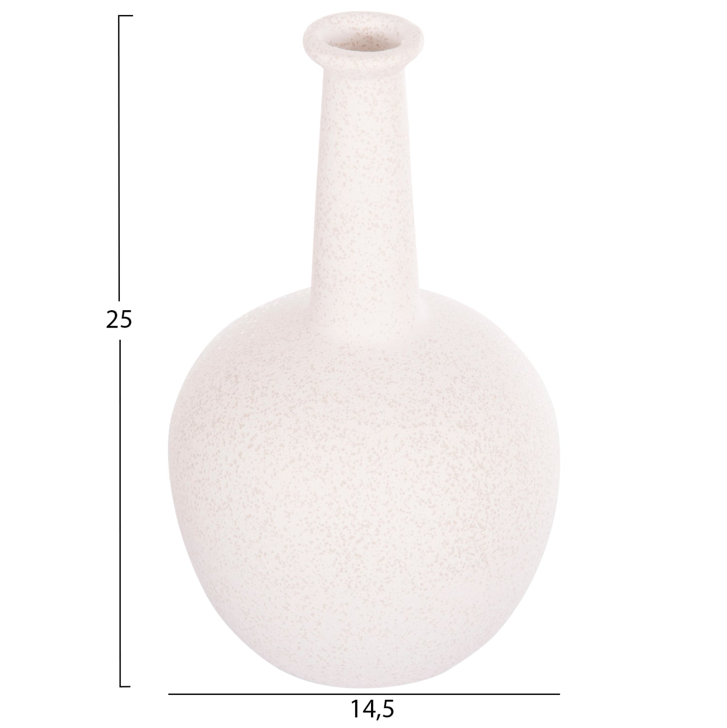 ΕΠΙΤΡΑΠΕΖΙΟ ΚΕΡΑΜΙΚΟ ΔΙΑΚΟΣΜΗΤΙΚΟ ELENDIL HM4593.01 ΥΠΟΛΕΥΚΟ ΚΡΥΣΤΑΛΛΙΚΟ Φ15x25Υεκ - Pakobazaar