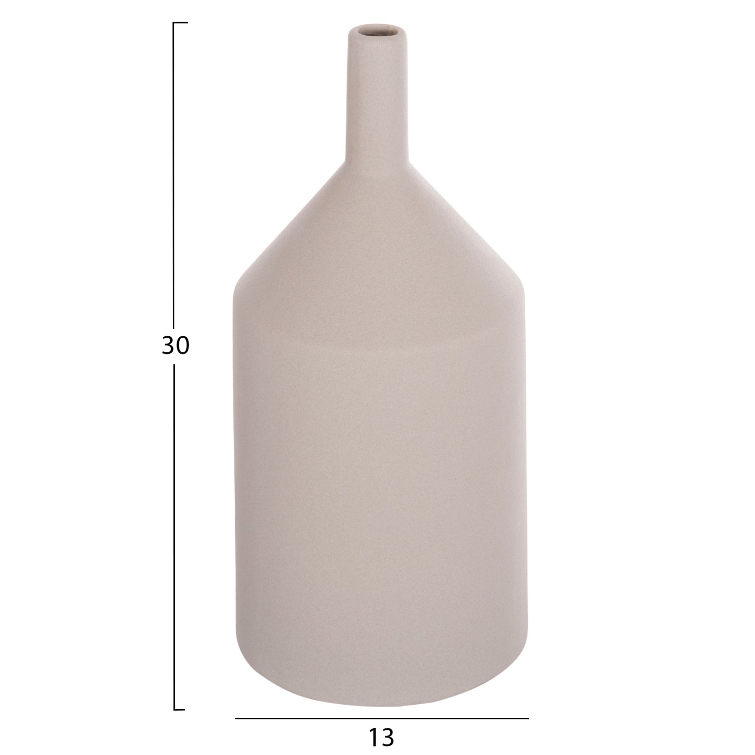 ΕΠΙΤΡΑΠΕΖΙΟ ΚΕΡΑΜΙΚΟ ΔΙΑΚΟΣΜΗΤΙΚΟ GALAD HM4608.03 ΓΚΡΙ ΜΑΤ Φ13x30Υεκ - Pakobazaar