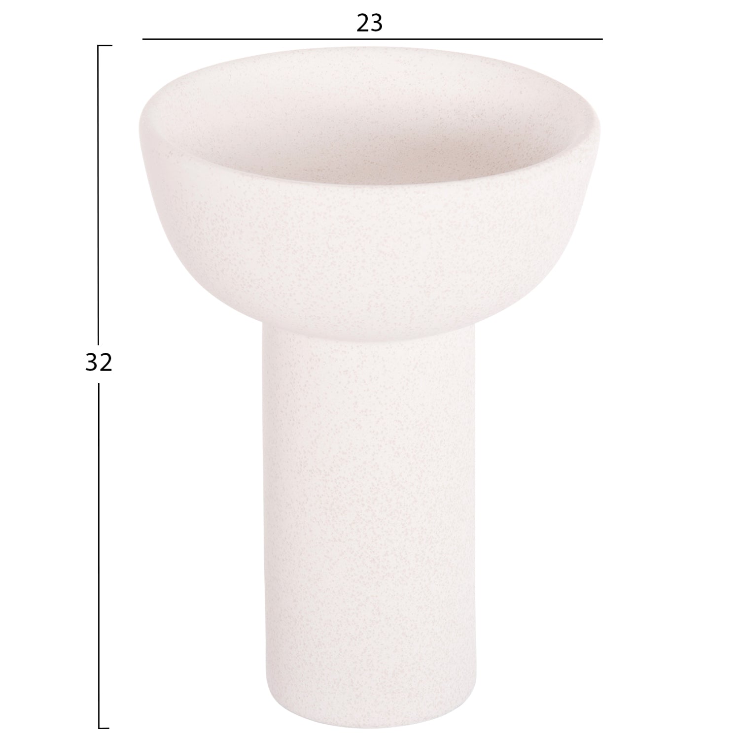 ΕΠΙΤΡΑΠΕΖΙΟ ΚΕΡΑΜΙΚΟ ΔΙΑΚΟΣΜΗΤΙΚΟ ELENDIL HM4602.01 ΥΠΟΛΕΥΚΟ ΚΡΥΣΤΑΛΛΙΚΟ Φ23x32Υ εκ. - Pakobazaar