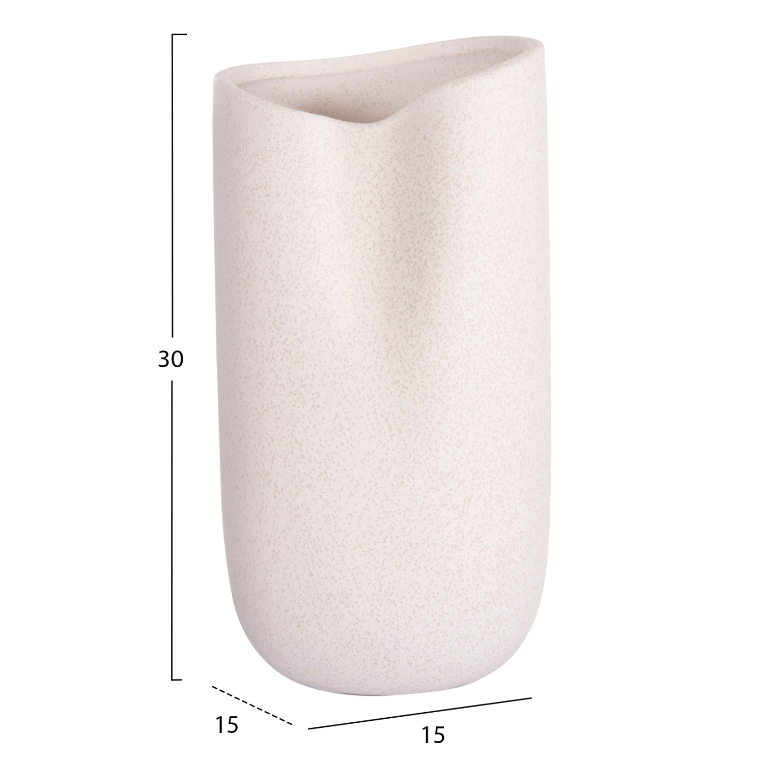 ΕΠΙΤΡΑΠΕΖΙΟ ΚΕΡΑΜΙΚΟ ΔΙΑΚΟΣΜΗΤΙΚΟ GLAΖΕ HM4607.01 ΥΠΟΛΕΥΚΟ ΚΡΥΣΤΑΛΛΙΚΟ 15x15x30Υεκ - Pakobazaar