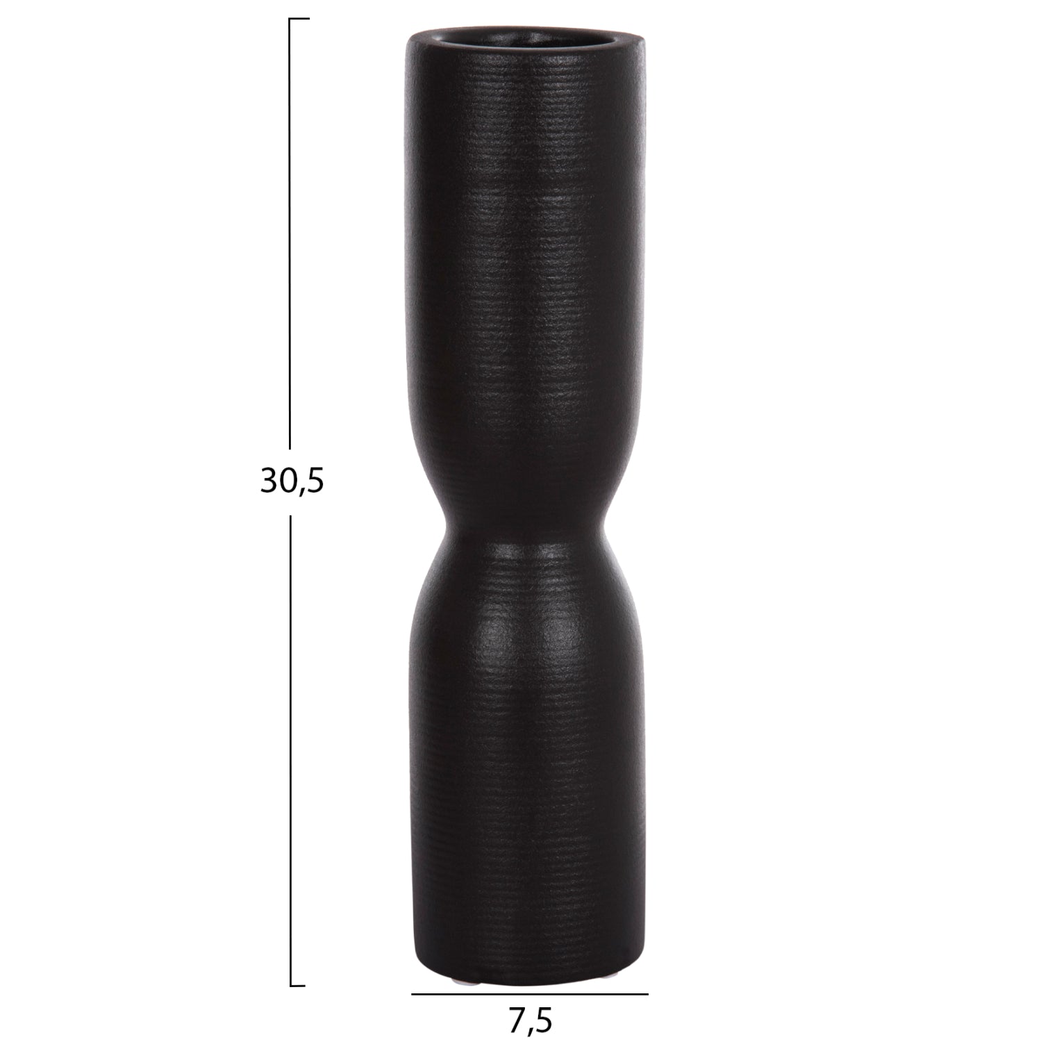 ΕΠΙΤΡΑΠΕΖΙΟ ΚΕΡΑΜΙΚΟ ΔΙΑΚΟΣΜΗΤΙΚΟ SCEPTER HM4615.02 ΜΑΥΡΟ ΜΑΤ Φ7,5x30,5Υεκ - Pakobazaar