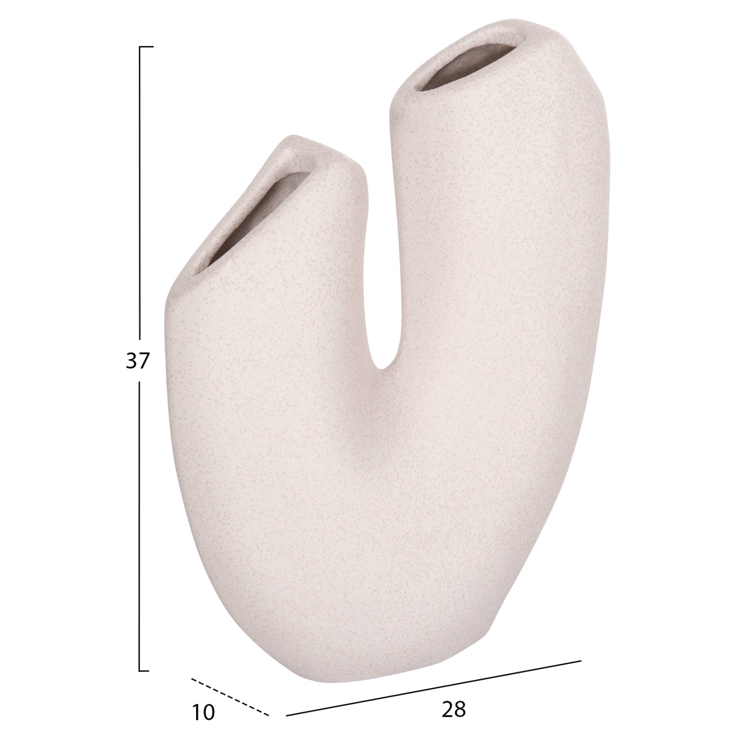 ΕΠΙΤΡΑΠΕΖΙΟ ΚΕΡΑΜΙΚΟ ΔΙΑΚΟΣΜΗΤΙΚΟ ARKEN HM4618.01 ΚΡΥΣΤΑΛΛΙΚΟ ΥΠΟΛΕΥΚΟ 28x10x37Υεκ - Pakobazaar