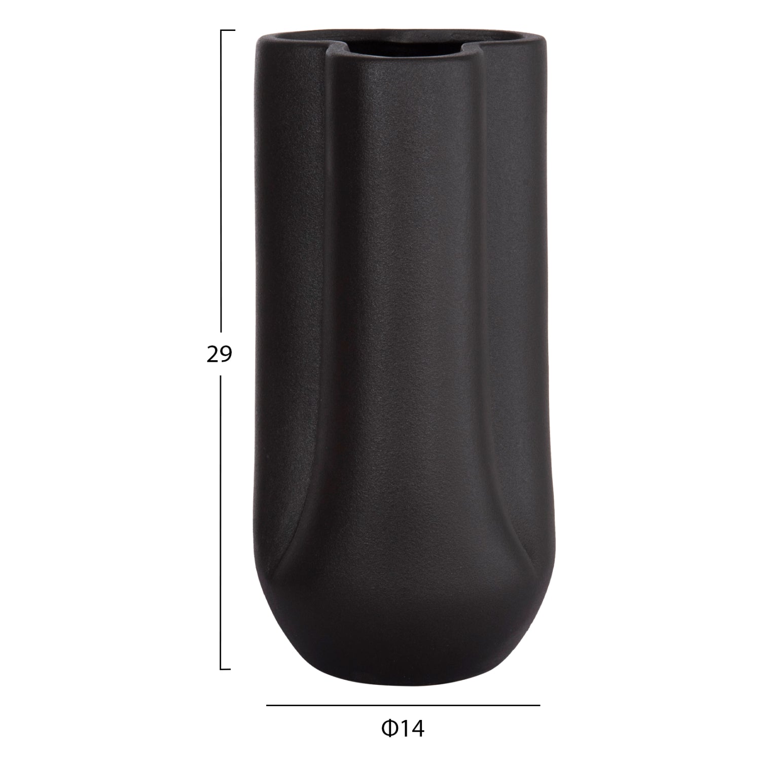 ΕΠΙΤΡΑΠΕΖΙΟ ΚΕΡΑΜΙΚΟ ΔΙΑΚΟΣΜΗΤΙΚΟ GLAΖΕ HM4612.02 ΜΑΥΡΟ ΜΑΤ Φ14x29Υεκ - Pakobazaar