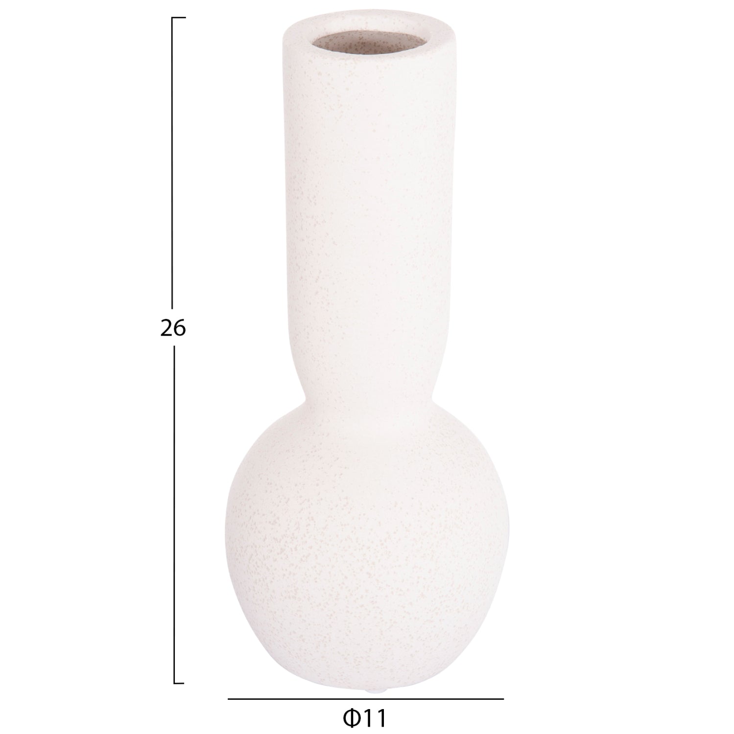 ΕΠΙΤΡΑΠΕΖΙΟ ΚΕΡΑΜΙΚΟ ΔΙΑΚΟΣΜΗΤΙΚΟ GALAD HM4616.01 ΚΡΥΣΤΑΛΛΙΚΟ ΥΠΟΛΕΥΚΟ Φ11x26Υεκ - Pakobazaar