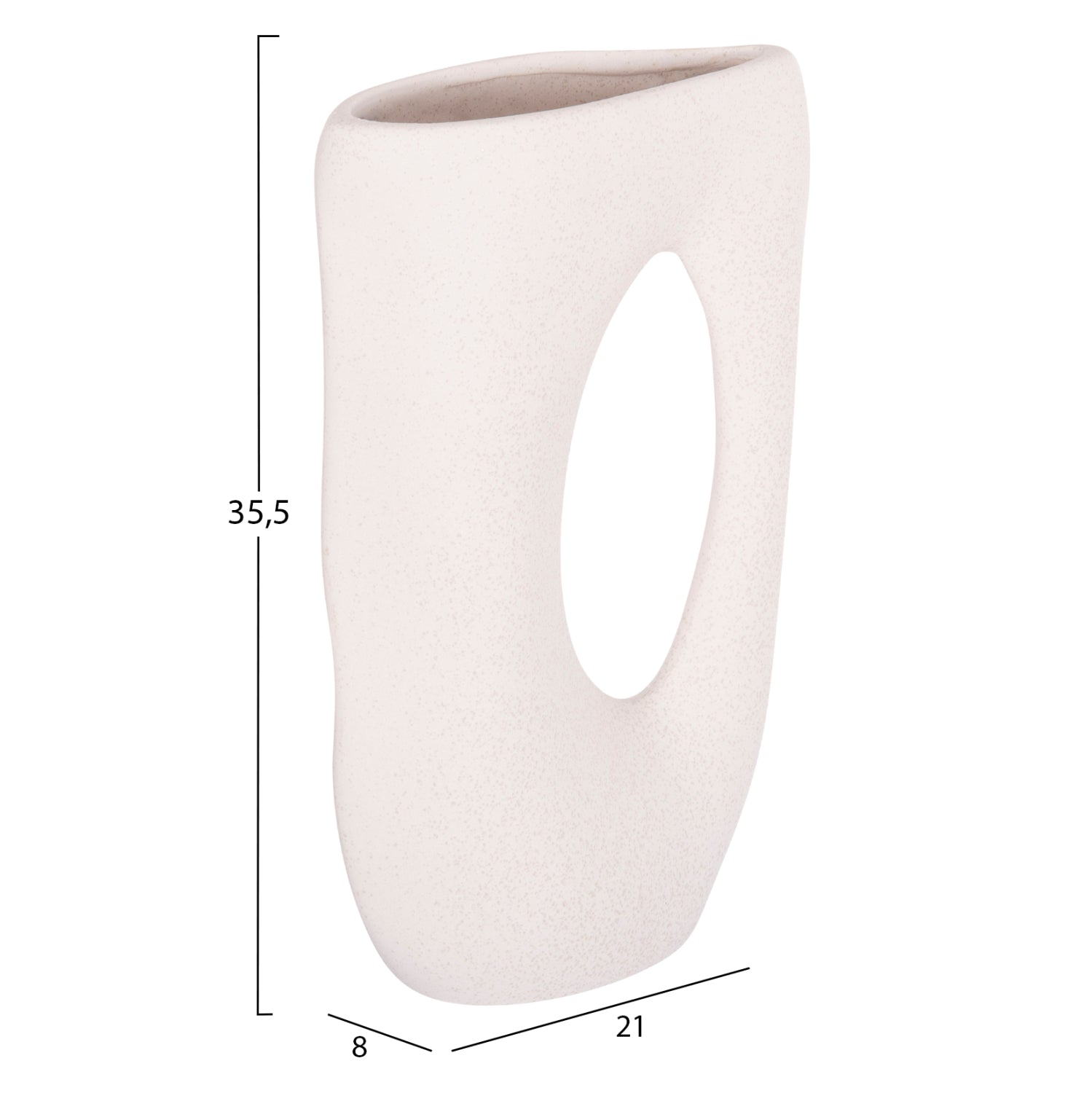 ΕΠΙΤΡΑΠΕΖΙΟ ΚΕΡΑΜΙΚΟ ΔΙΑΚΟΣΜΗΤΙΚΟ SEBOR HM4626.01 ΥΠΟΛΕΥΚΟ ΚΡΥΣΤΑΛΛΙΚΟ 21x8x35.5Υεκ - Pakobazaar