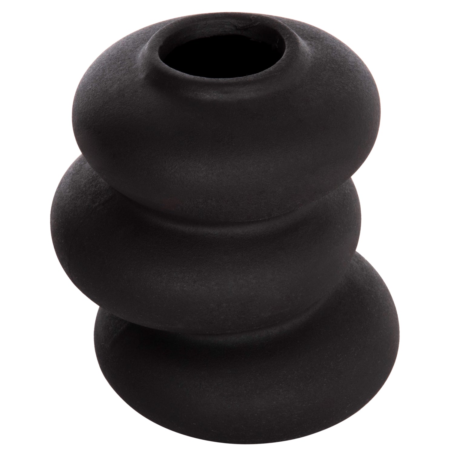 ΕΠΙΤΡΑΠΕΖΙΟ ΚΕΡΑΜΙΚΟ ΔΙΑΚΟΣΜΗΤΙΚΟ ROOK HM4628.02 ΜΑΥΡΟ ΜΑΤ Φ14x19Υεκ - Pakobazaar