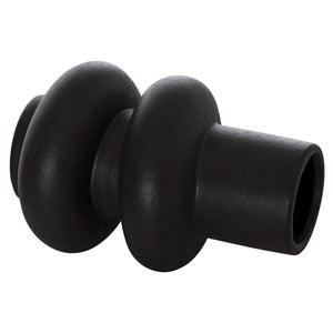 ΕΠΙΤΡΑΠΕΖΙΟ ΚΕΡΑΜΙΚΟ ΔΙΑΚΟΣΜΗΤΙΚΟ ROOK HM4627.02 ΜΑΥΡΟ ΜΑΤ Φ16x25,5Υεκ - Pakobazaar