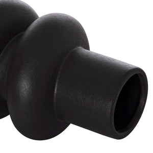 ΕΠΙΤΡΑΠΕΖΙΟ ΚΕΡΑΜΙΚΟ ΔΙΑΚΟΣΜΗΤΙΚΟ ROOK HM4627.02 ΜΑΥΡΟ ΜΑΤ Φ16x25,5Υεκ - Pakobazaar