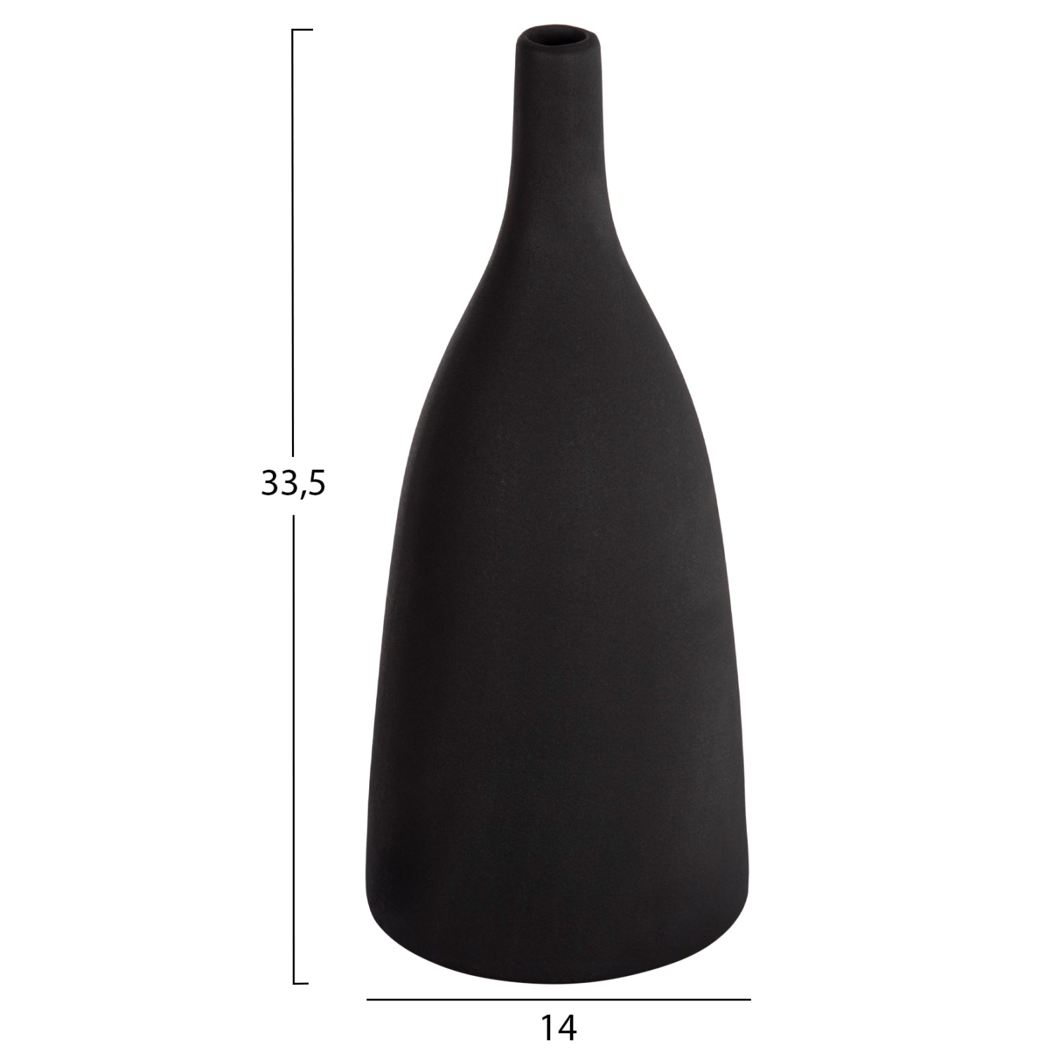 ΕΠΙΤΡΑΠΕΖΙΟ ΚΕΡΑΜΙΚΟ ΔΙΑΚΟΣΜΗΤΙΚΟ GALAD HM4635.02 ΜΑΥΡΟ ΜΑΤ Φ14x33,5Υεκ - Pakobazaar