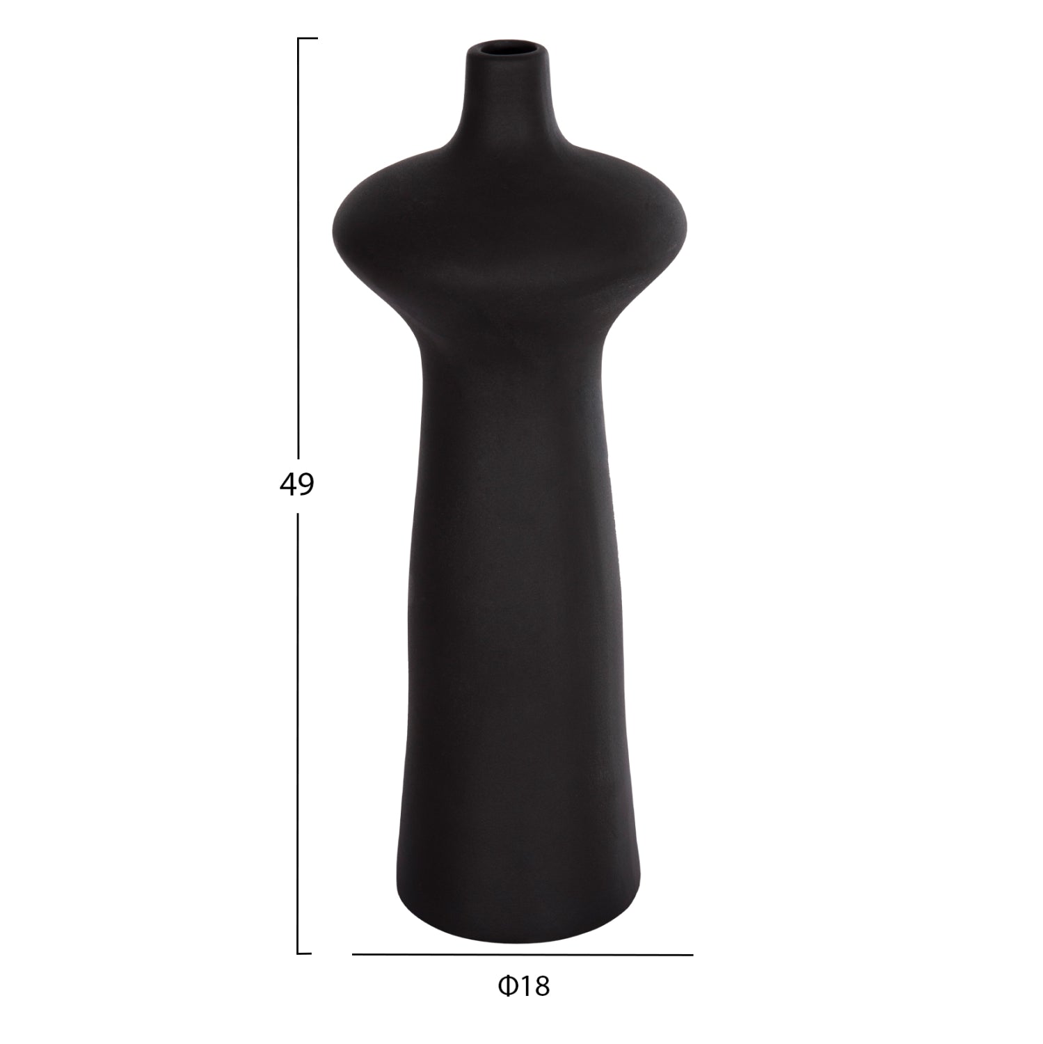 ΕΠΙΤΡΑΠΕΖΙΟ ΚΕΡΑΜΙΚΟ ΔΙΑΚΟΣΜΗΤΙΚΟ SCEPTER HM4636.02 ΜΑΥΡΟ ΜΑΤ Φ18x49Υεκ - Pakobazaar