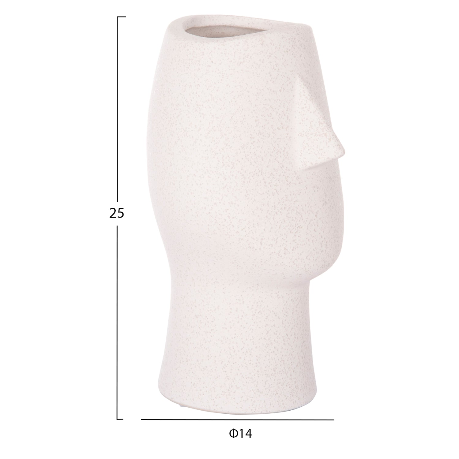 ΕΠΙΤΡΑΠΕΖΙΟ ΚΕΡΑΜΙΚΟ ΔΙΑΚΟΣΜΗΤΙΚΟ HUMANS HM4631 ΥΠΟΛΕΥΚΟ ΚΡΥΣΤΑΛΛΙΚΟ Φ14x25Υεκ - Pakobazaar