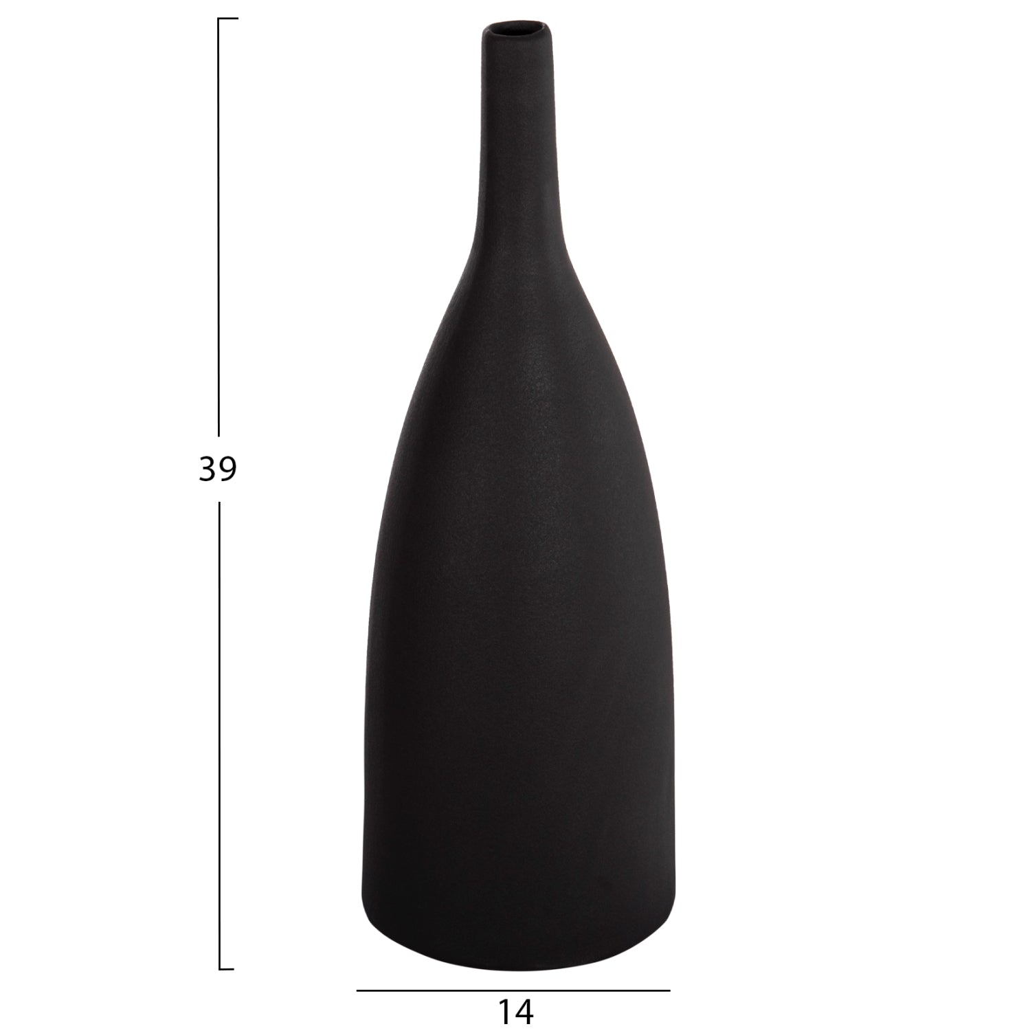 ΕΠΙΤΡΑΠΕΖΙΟ ΚΕΡΑΜΙΚΟ ΔΙΑΚΟΣΜΗΤΙΚΟ GALAD HM4634.02 ΜΑΥΡΟ ΜΑΤ Φ14x39Υεκ - Pakobazaar