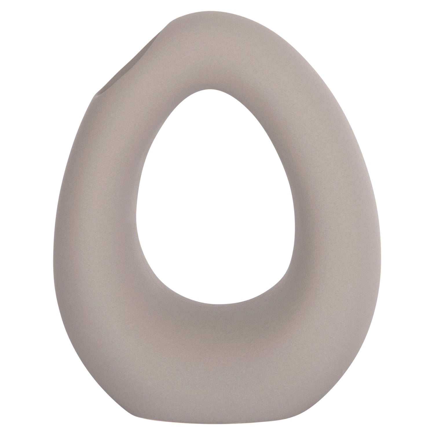 ΕΠΙΤΡΑΠΕΖΙΟ ΚΕΡΑΜΙΚΟ ΔΙΑΚΟΣΜΗΤΙΚΟ ELLIPTO HM4644.03 ΓΚΡΙ ΜΑΤ 16,5x9x20Υεκ - Pakobazaar