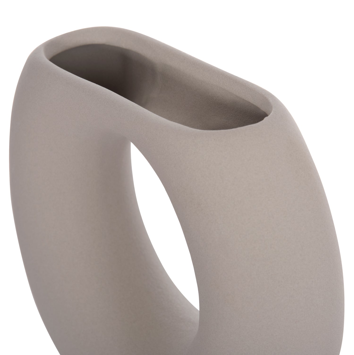 ΕΠΙΤΡΑΠΕΖΙΟ ΚΕΡΑΜΙΚΟ ΔΙΑΚΟΣΜΗΤΙΚΟ ELLIPTO HM4646.03 ΓΚΡΙ ΜΑΤ 18x6,5x14Υεκ - Pakobazaar