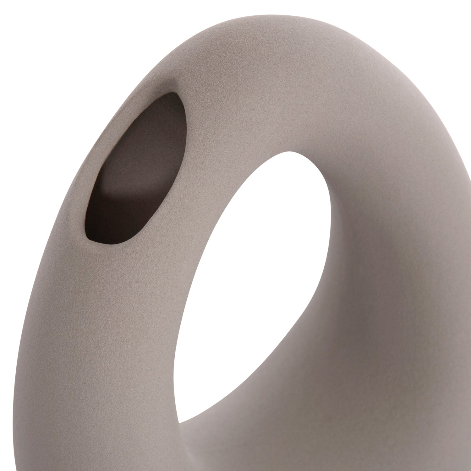 ΕΠΙΤΡΑΠΕΖΙΟ ΚΕΡΑΜΙΚΟ ΔΙΑΚΟΣΜΗΤΙΚΟ ELLIPTO HM4644.03 ΓΚΡΙ ΜΑΤ 16,5x9x20Υεκ - Pakobazaar