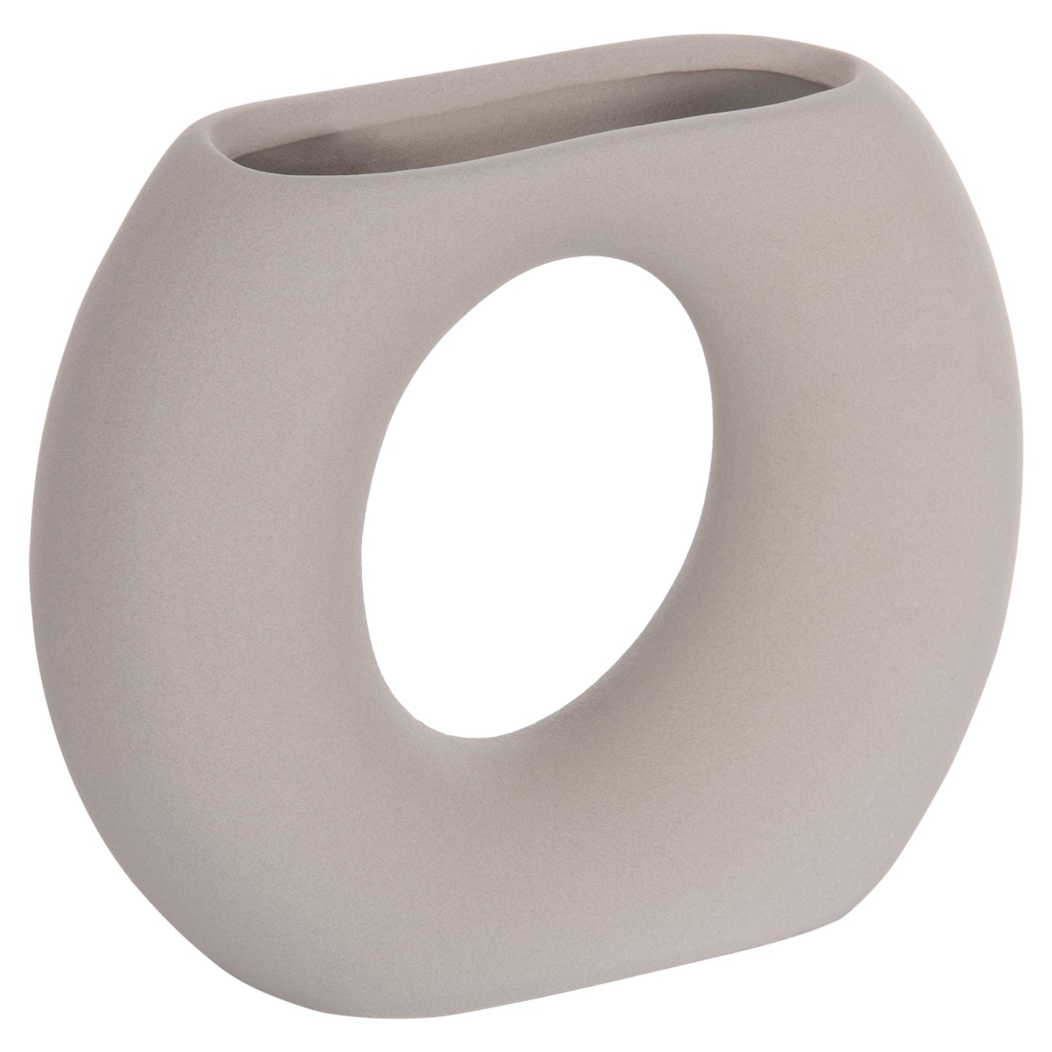 ΕΠΙΤΡΑΠΕΖΙΟ ΚΕΡΑΜΙΚΟ ΔΙΑΚΟΣΜΗΤΙΚΟ ELLIPTO HM4646.03 ΓΚΡΙ ΜΑΤ 18x6,5x14Υεκ - Pakobazaar