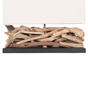 ΕΠΙΤΡΑΠΕΖΙΟ ΟΡΘΟΓΩΝΙΟ ΦΩΤΙΣΤΙΚΟ TWIGGY HM4432 DRIFTWOOD & ΛΕΥΚΟ ΚΑΠΕΛΟ 50x16,5x38Υεκ. - Pakobazaar