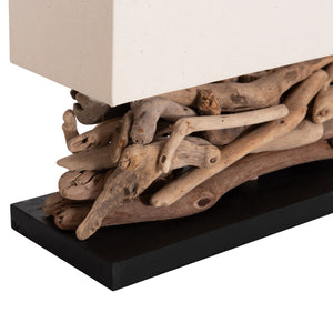 ΕΠΙΤΡΑΠΕΖΙΟ ΟΡΘΟΓΩΝΙΟ ΦΩΤΙΣΤΙΚΟ TWIGGY HM4432 DRIFTWOOD & ΛΕΥΚΟ ΚΑΠΕΛΟ 50x16,5x38Υεκ. - Pakobazaar