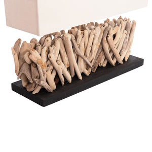 ΕΠΙΤΡΑΠΕΖΙΟ ΟΡΘΟΓΩΝΙΟ ΦΩΤΙΣΤΙΚΟ TWIGGY HM4434 DRIFTWOOD & ΛΕΥΚΟ ΚΑΠΕΛΟ 56x16.5x43Υεκ. - Pakobazaar