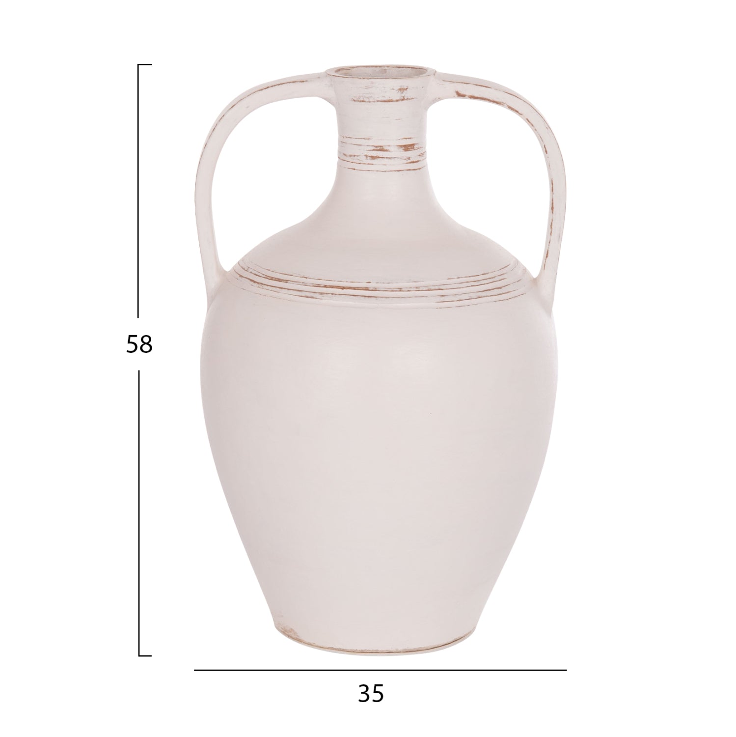 ΔΙΑΚΟΣΜΗΤΙΚΟΣ ΑΜΦΟΡΕΑΣ FEAX HM4676.02L ΛΕΥΚΗ ΤΕΡΑΚΟΤΑ--35x35x58Υεκ.