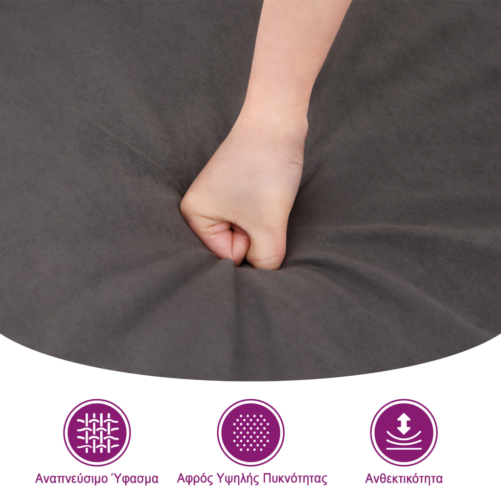 Πάγκος Σκούρο Γκρι 100x35x41 εκ. από Ύφασμα Μικροϊνών