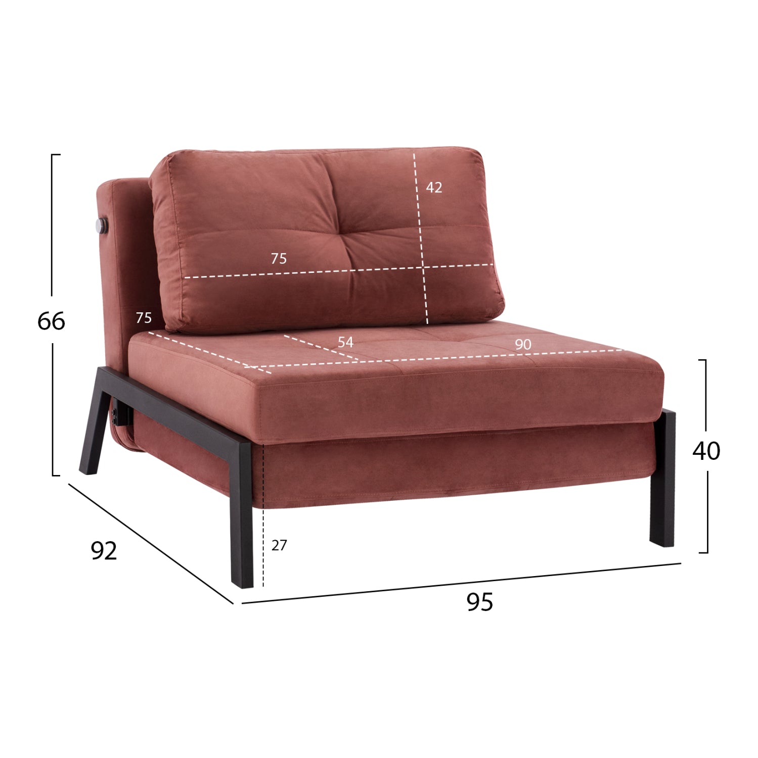 ΠΟΛΥΘΡΟΝΑ ΚΡΕΒΑΤΙ, ΒΕΛΟΥΔΟ ΣΑΠΙΟ ΜΗΛΟ HM3078.12 95x92x66Υ εκ. - Pakobazaar