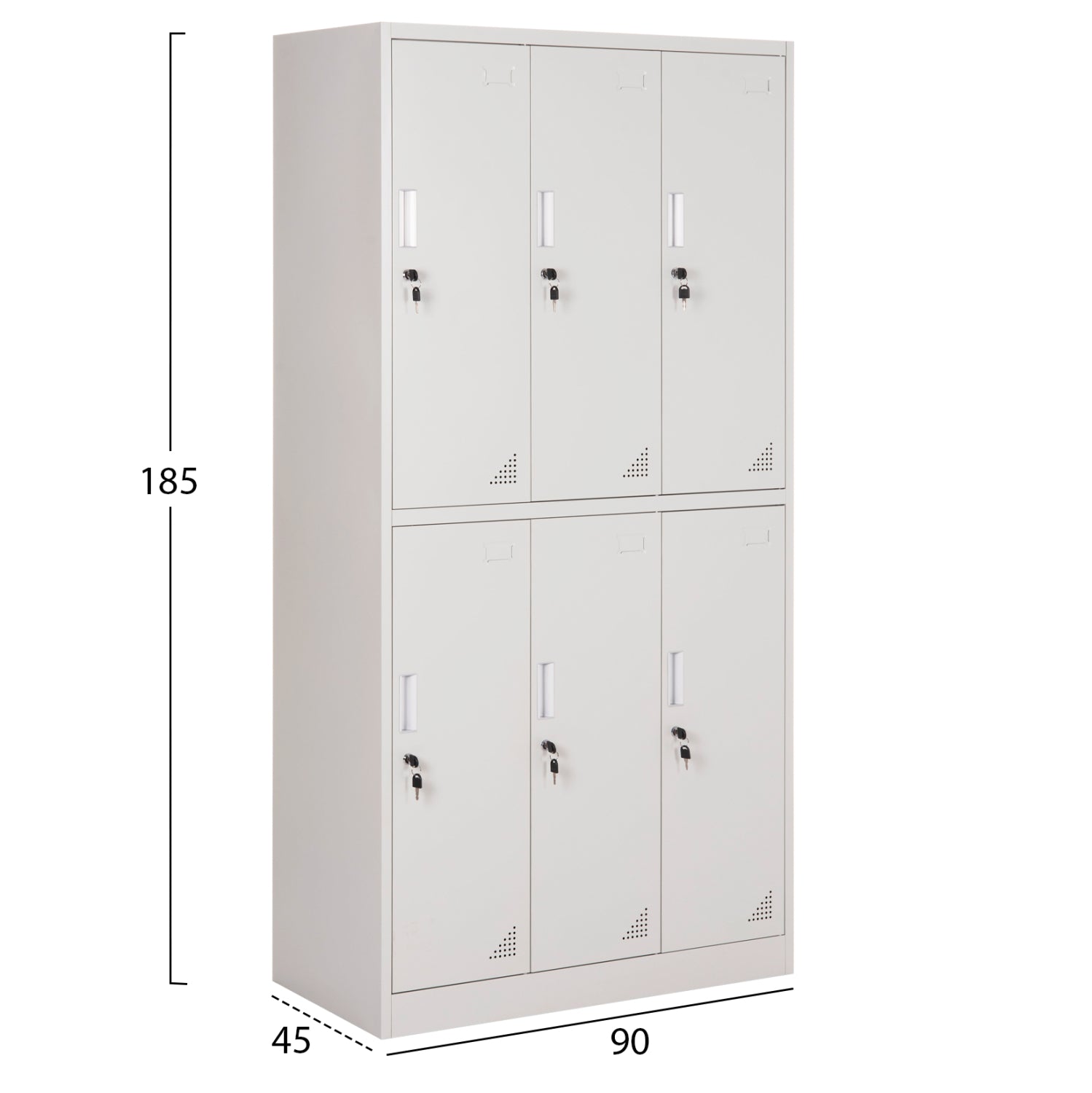 ΦΟΡΙΑΜΟΣ ΜΕΤΑΛΛΙΚΟΣ BRAILA HM5546.11 6 ΝΤΟΥΛΑΠΑΚΙΑ ΜΕ ΚΛΕΙΔΑΡΙΕΣ-ΓΚΡΙ 90x45x185Υεκ. - Pakobazaar