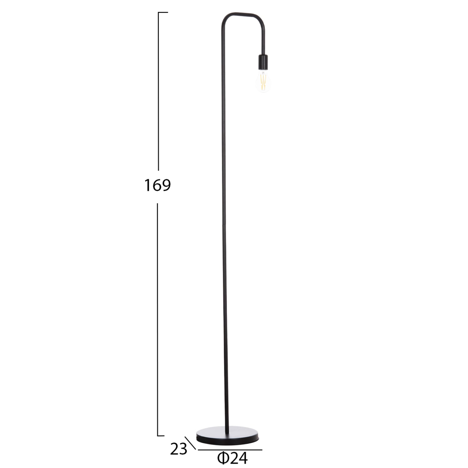 ΦΩΤΙΣΤΙΚΟ ΔΑΠΕΔΟΥ KRAMER HM7535.11 ΜΕΤΑΛΛΟ ΣΕ ΜΑΥΡΟ 23x169Υεκ. - Pakobazaar