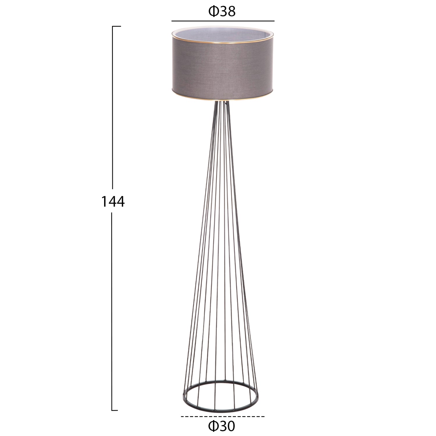 ΦΩΤΙΣΤΙΚΟ ΔΑΠΕΔΟΥ HUE HM7581.11 ΜΕΤΑΛΛΙΚΟ ΓΚΡΙ Φ38x144Υεκ. - Pakobazaar