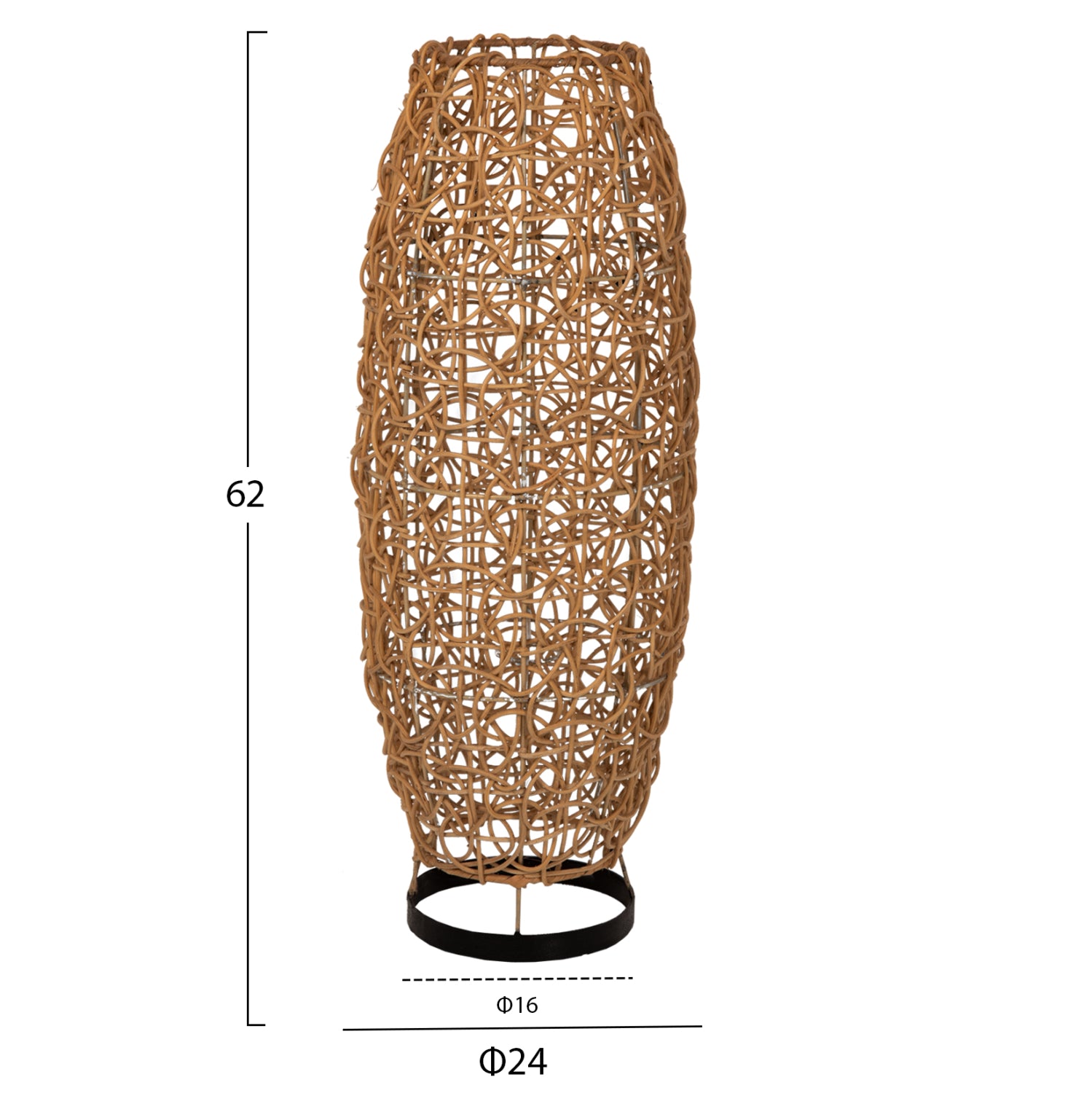 ΦΩΤΙΣΤΙΚΟ ΔΑΠΕΔΟΥ HM7877 RATTAN ΣΕ ΦΥΣΙΚΟ ΧΡΩΜΑ Φ24x62Yεκ. - Pakobazaar