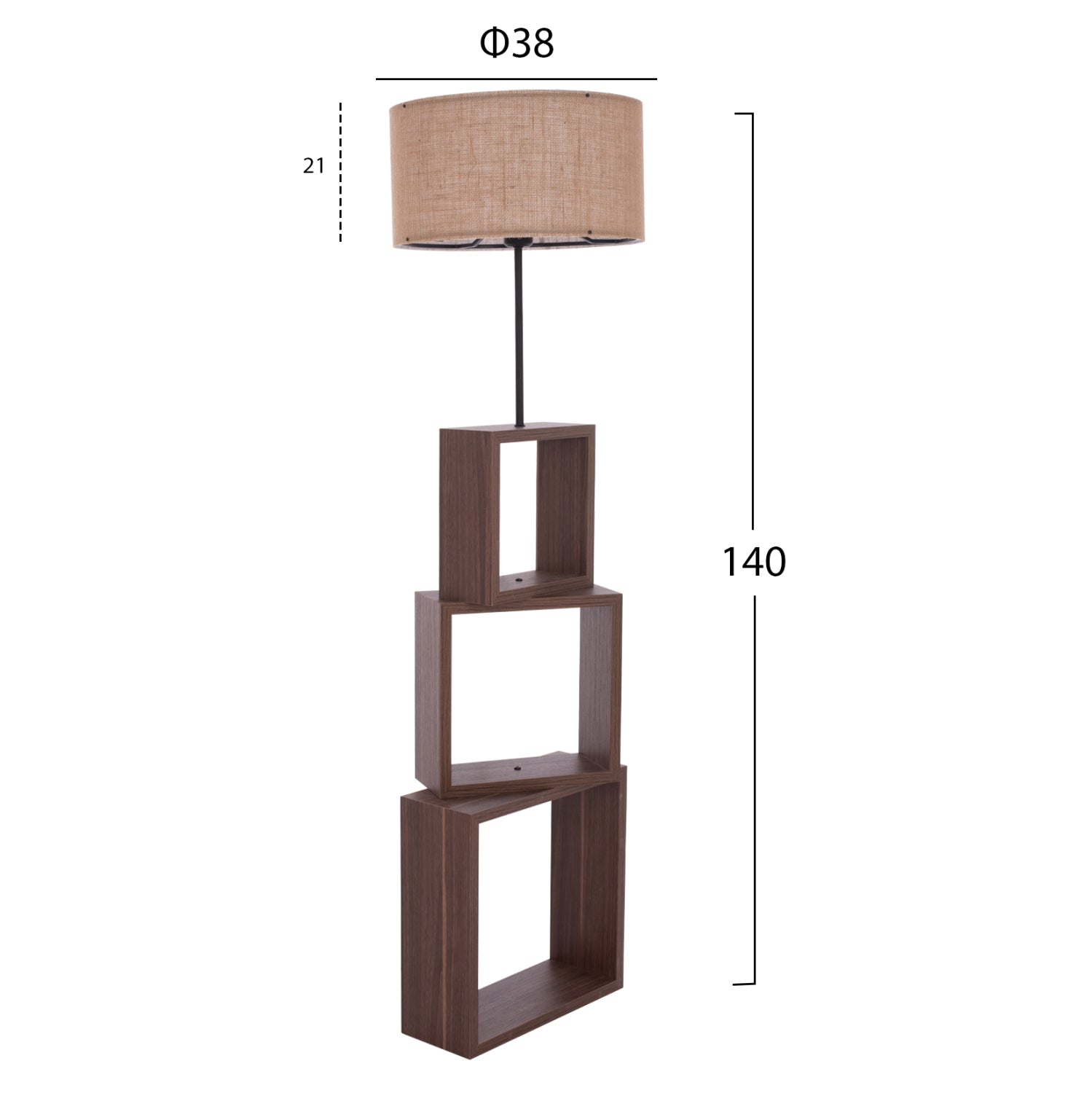 ΦΩΤΙΣΤΙΚΟ ΔΑΠΕΔΟΥ MDF ΚΑΡΥΔΙ HM7608.01 Φ38x140 εκ. - Pakobazaar