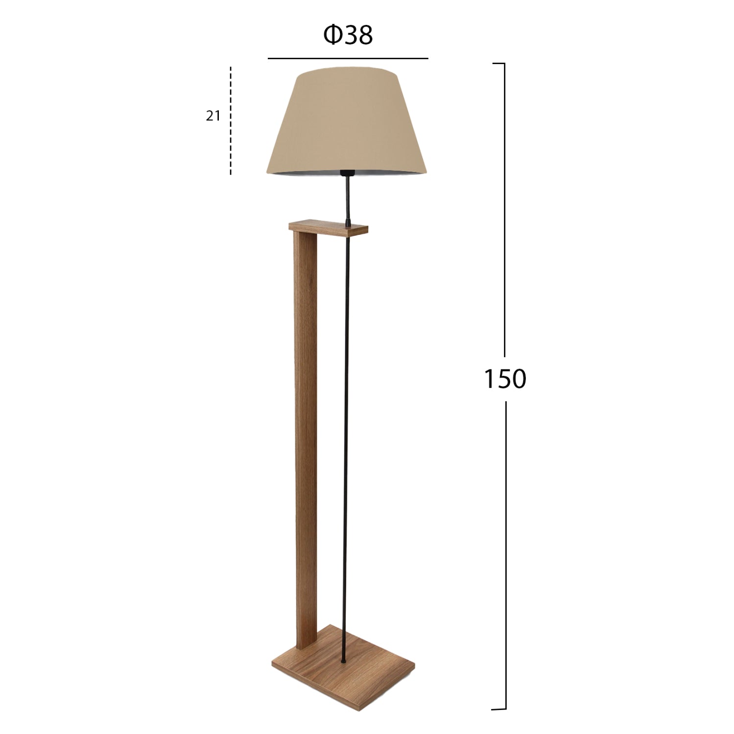 ΦΩΤΙΣΤΙΚΟ ΔΑΠΕΔΟΥ MDF ΚΑΡΥΔΙ ΜΕ ΜΠΕΖ HM7609.03 Φ38x150 εκ. - Pakobazaar