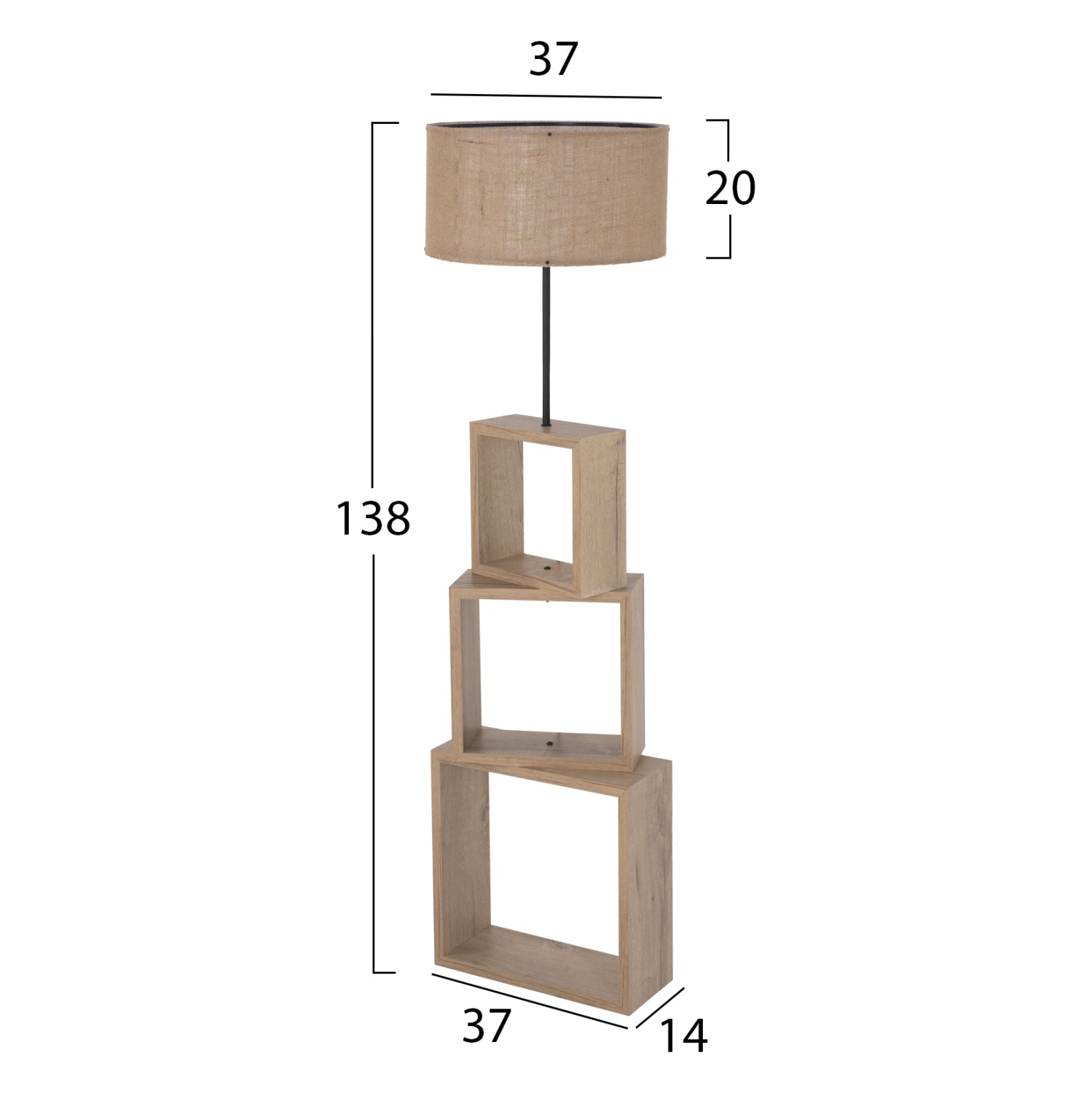 ΦΩΤΙΣΤΙΚΟ ΔΑΠΕΔΟΥ MDF ΣΟΝΑΜΑ-ΜΠΕΖ ΚΑΠΕΛΟ HM7608.03 Φ38x140Υεκ. - Pakobazaar