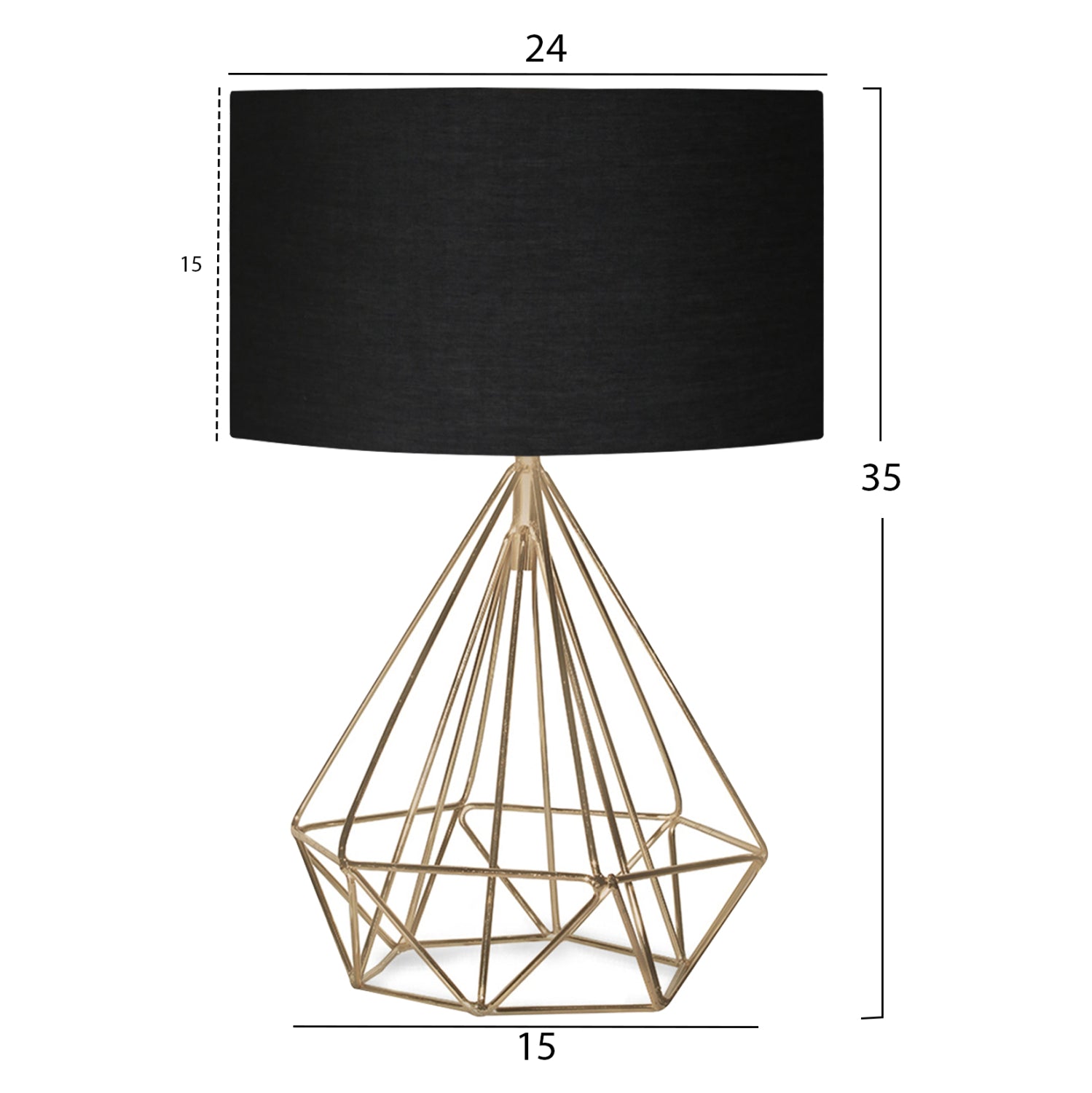 ΦΩΤΙΣΤΙΚΟ ΕΠΙΤΡΑΠΕΖΙΟ ΜΕΤΑΛΛΙΚΟ ΜΑΥΡΟ ΧΡΥΣΟ HM7606.02 - Pakobazaar