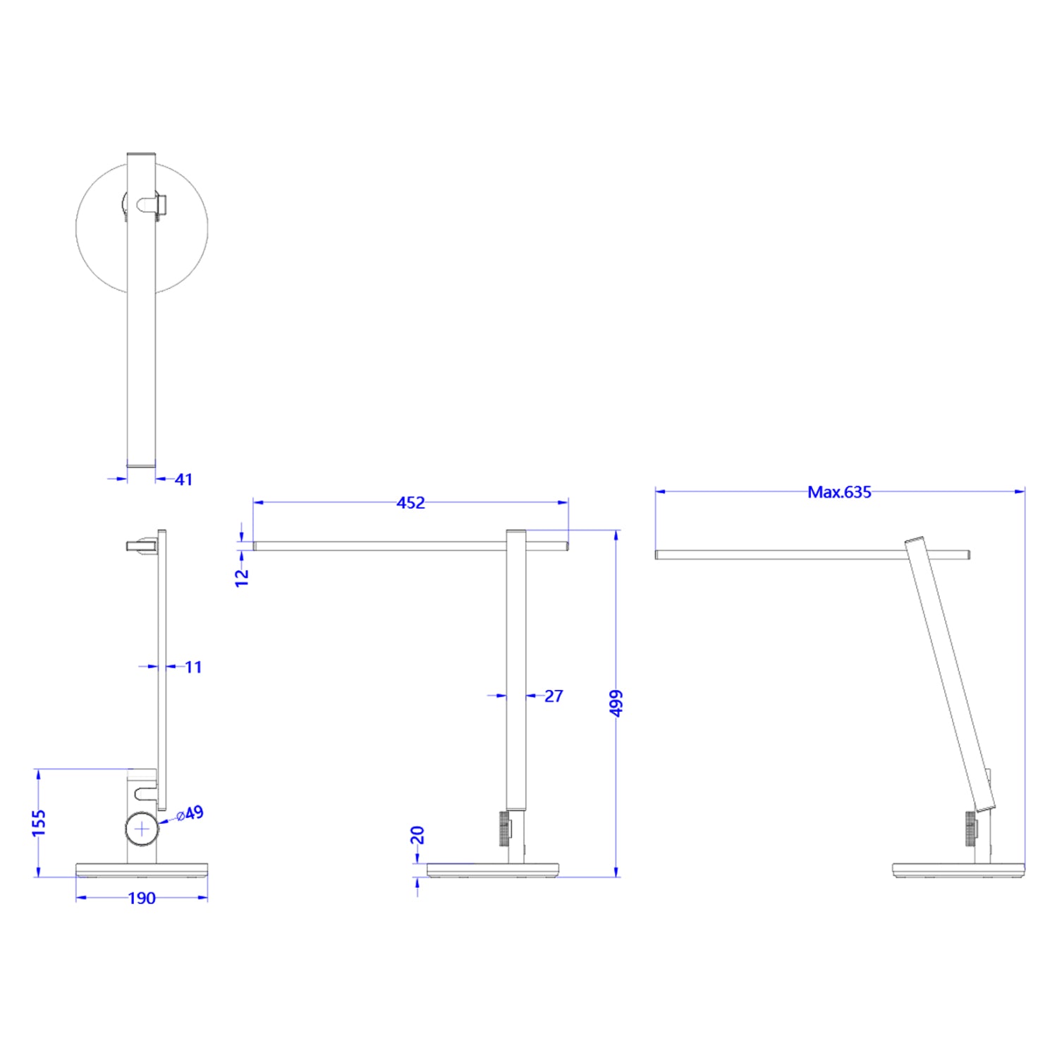 ΦΩΤΙΣΤΙΚΟ ΓΡΑΦΕΙΟΥ LED BLAIN PRO HM4445.07 ΓΚΡΙ ΜΕΤΑΛΛΙΚΟ ΧΡΩΜΑ Φ19x49,9Υεκ. - Pakobazaar