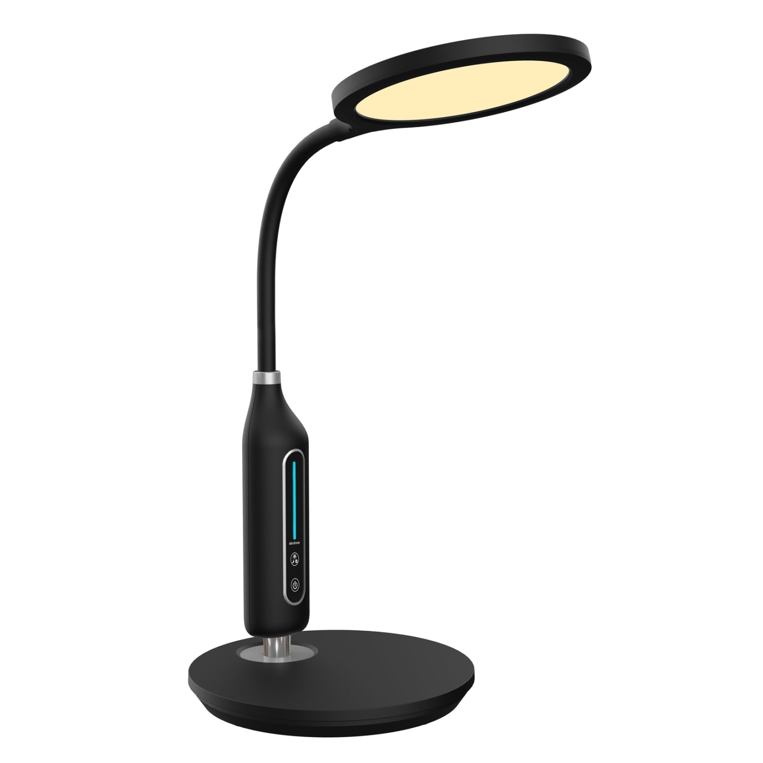 ΦΩΤΙΣΤΙΚΟ ΓΡΑΦΕΙΟΥ LED BLAIN HM4460.02 ΜΑΥΡΟ ABS & ΣΙΛΙΚΟΝΗ Φ18,5x40,7Υ εκ. - Pakobazaar