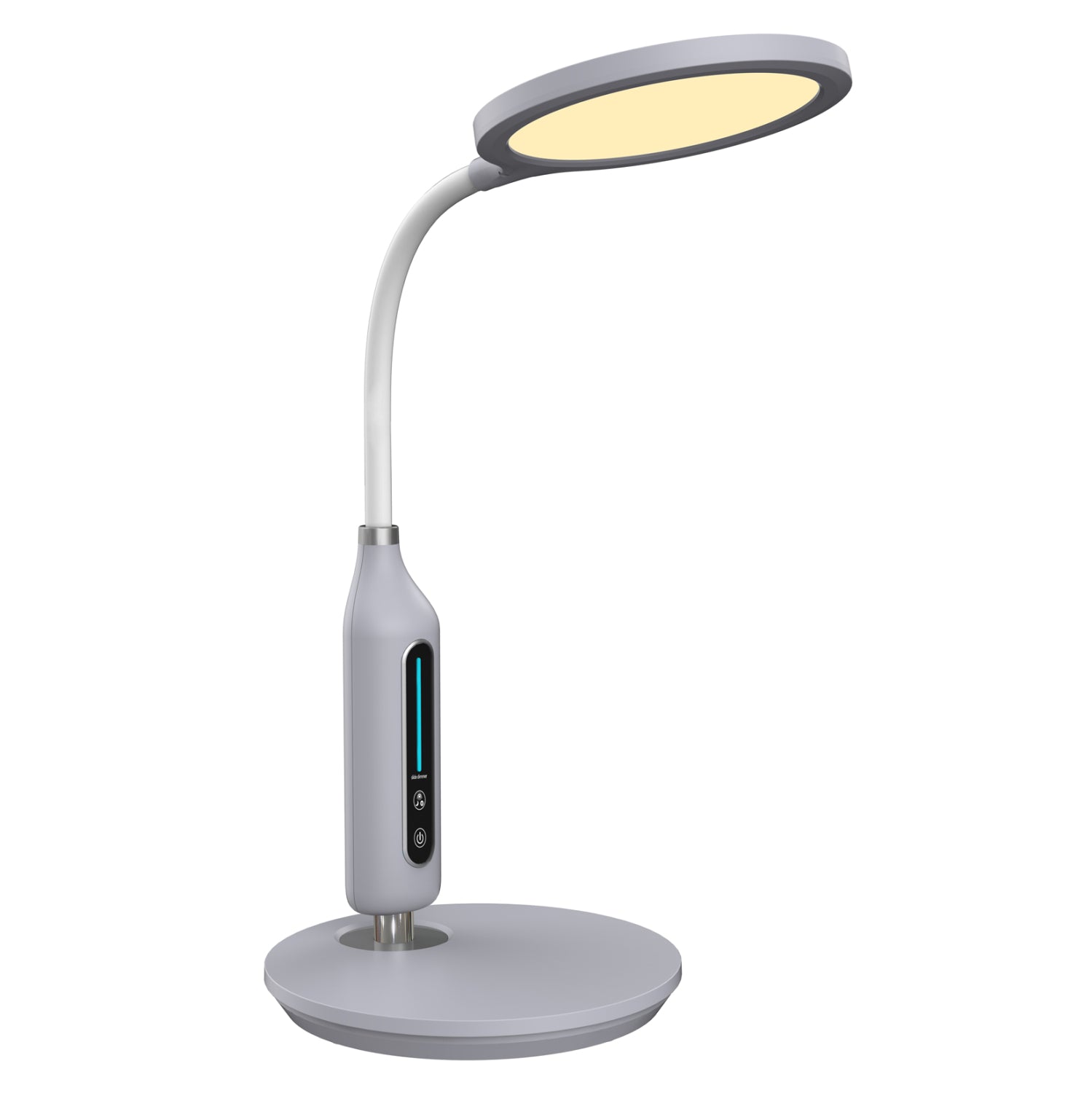 ΦΩΤΙΣΤΙΚΟ ΓΡΑΦΕΙΟΥ LED BLAIN HM4460.07 ΓΚΡΙ ABS-ΛΕΥΚΗ ΣΙΛΙΚΟΝΗ Φ18,5x40,7Yεκ. - Pakobazaar