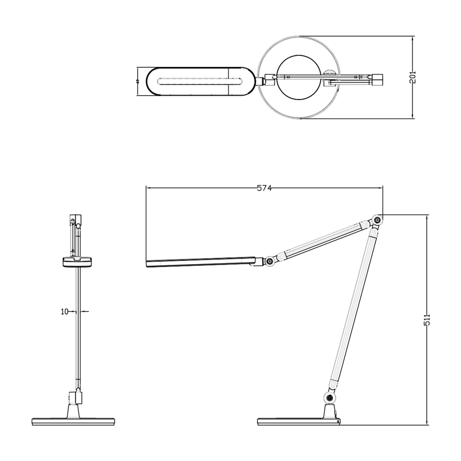 ΦΩΤΙΣΤΙΚΟ ΓΡΑΦΕΙΟΥ LED BLAIN PRO HM4462.08 ΑΣΗΜΙ ABS 57,4x51,1Υεκ. - Pakobazaar