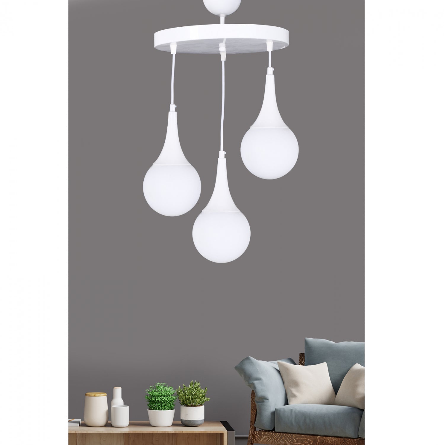 ΦΩΤΙΣΤΙΚΟ ΟΡΟΦΗΣ 3ΦΩΤΟ ΛΕΥΚΟ HM7516.03 30x75 εκ. - Pakobazaar