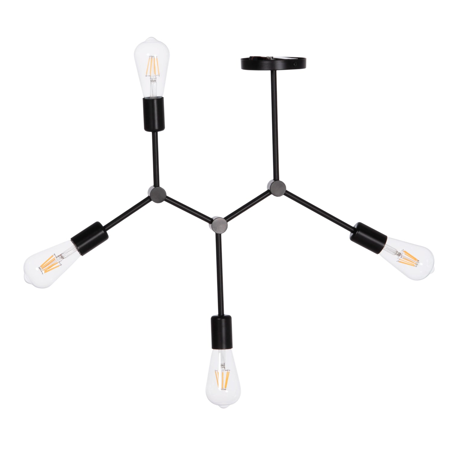 ΦΩΤΙΣΤΙΚΟ ΟΡΟΦΗΣ 4-ΦΩΤΟ LIGHTY HM7405.11 ΜΕΤΑΛΛΟ ΣΕ ΜΑΥΡΟ 57x5x52Υεκ. - Pakobazaar