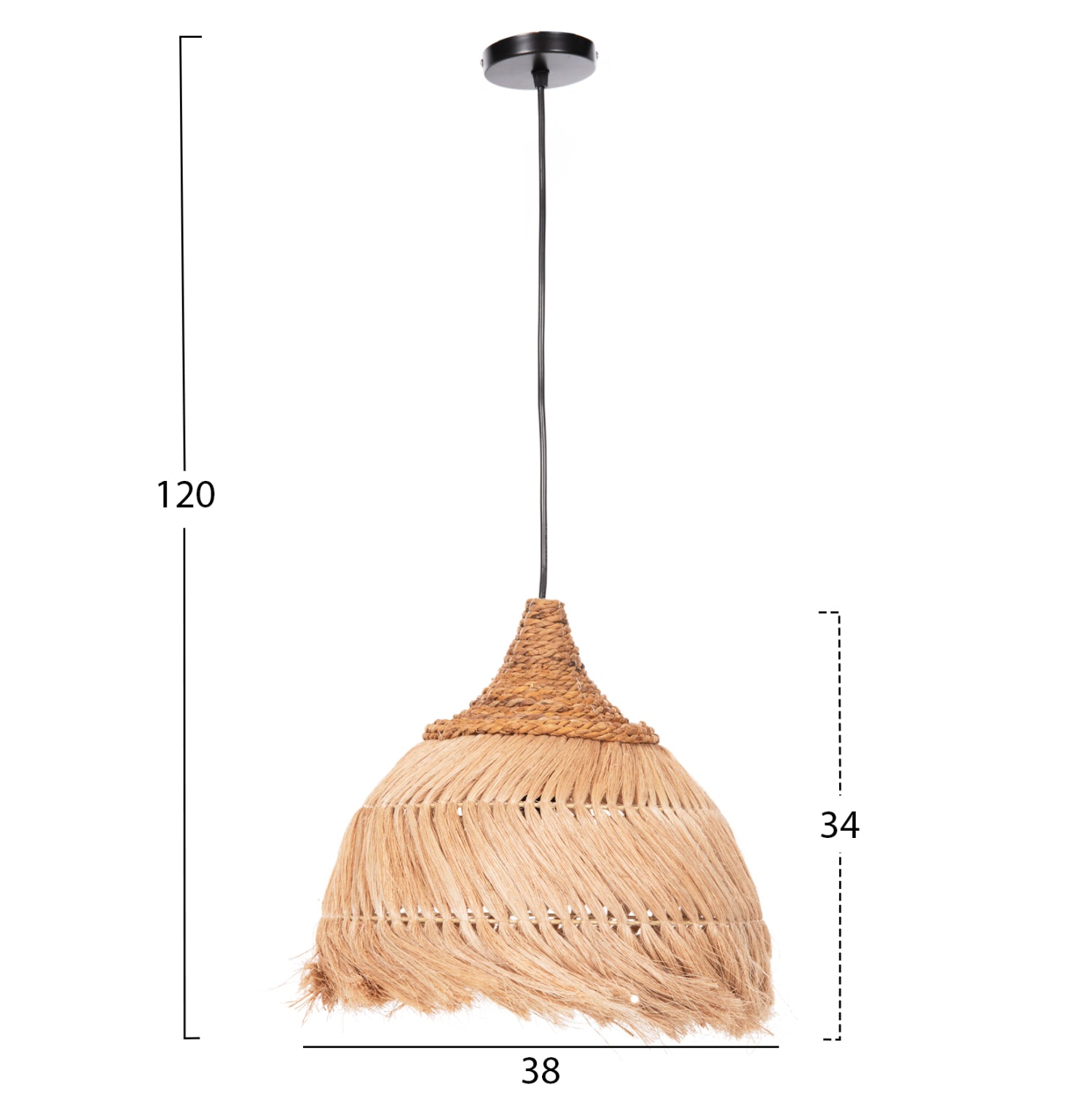 ΦΩΤΙΣΤΙΚΟ ΟΡΟΦΗΣ ΑΠΟ ΙΝΕΣ MENDONG GRASS ΣΕ ΦΥΣΙΚΟ Φ38x34-120Yεκ.HM7776 - Pakobazaar