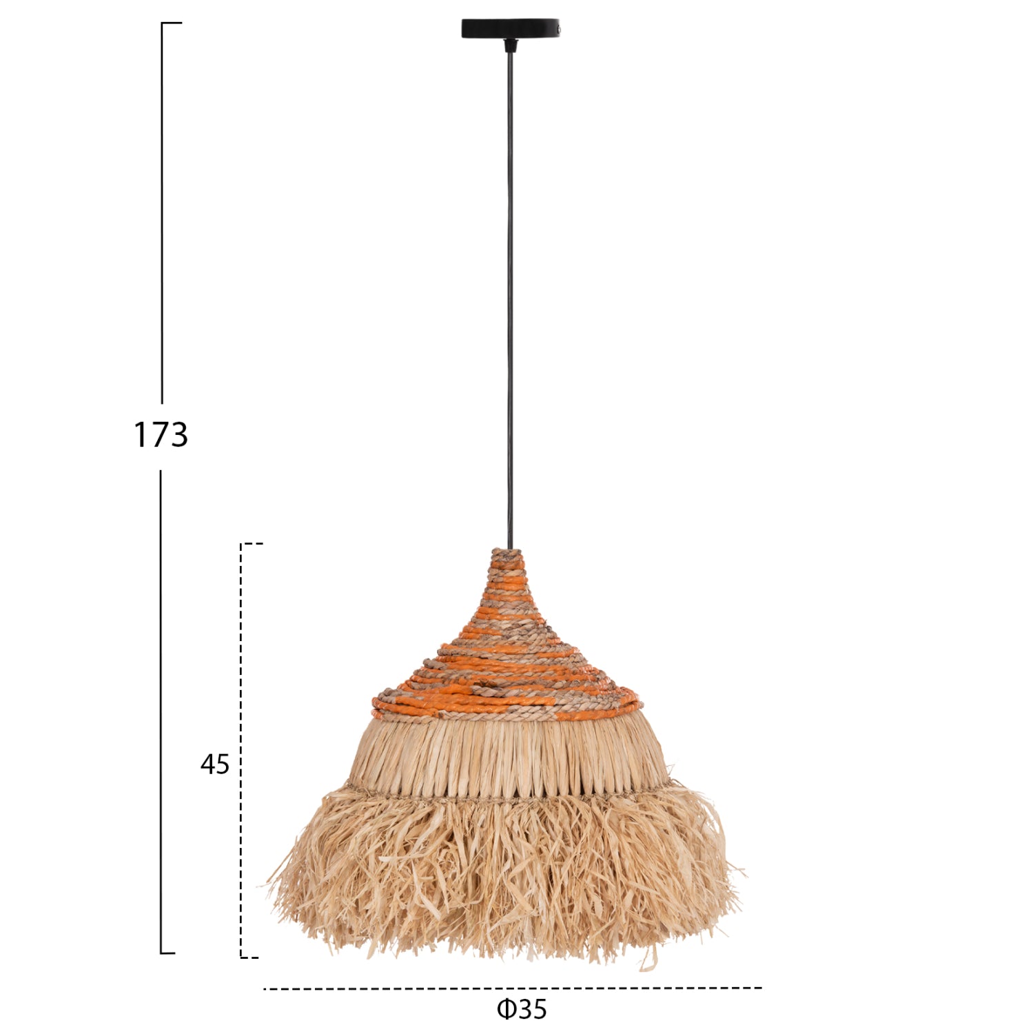 ΦΩΤΙΣΤΙΚΟ ΟΡΟΦΗΣ SIFO HM4714 ΚΑΠΕΛΟ ΙΝΕΣ SISAL & ΜΠΑΝΑΝΑΣ-ΦΥΣΙΚΟ & MIX Φ35x45Υεκ. - Pakobazaar