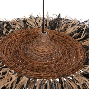 ΦΩΤΙΣΤΙΚΟ ΟΡΟΦΗΣ ORDEM HM4715 ΚΑΠΕΛΟ ΙΝΕΣ SISAL & ΜΠΑΝΑΝΑΣ-ΜΑΥΡΟ & ΦΥΣΙΚΟ Φ75εκ - Pakobazaar