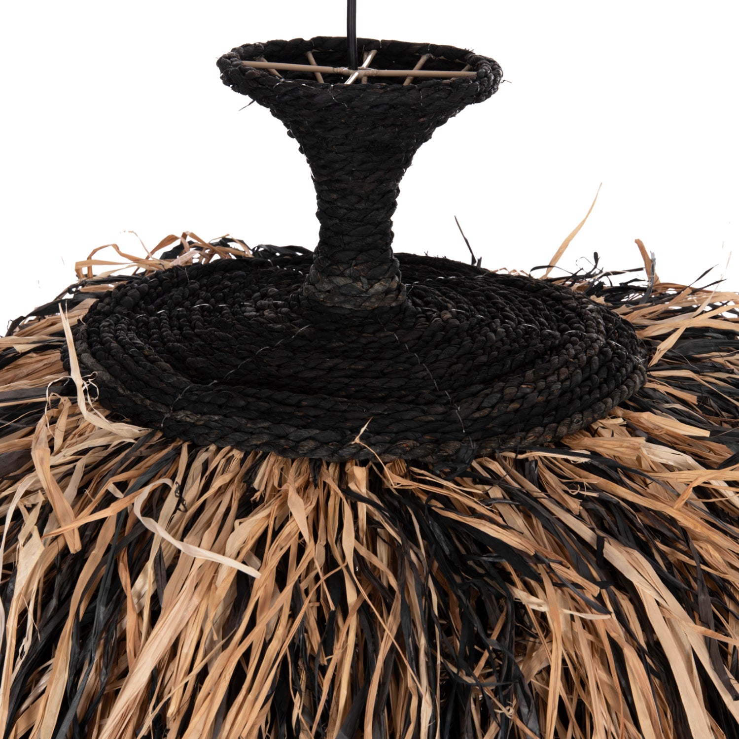 ΦΩΤΙΣΤΙΚΟ ΟΡΟΦΗΣ ORDEM HM4716 ΚΑΠΕΛΟ ΙΝΕΣ SISAL & ΜΠΑΝΑΝΑΣ-ΜΑΥΡΟ & ΦΥΣΙΚΟ Φ60x50Υεκ - Pakobazaar