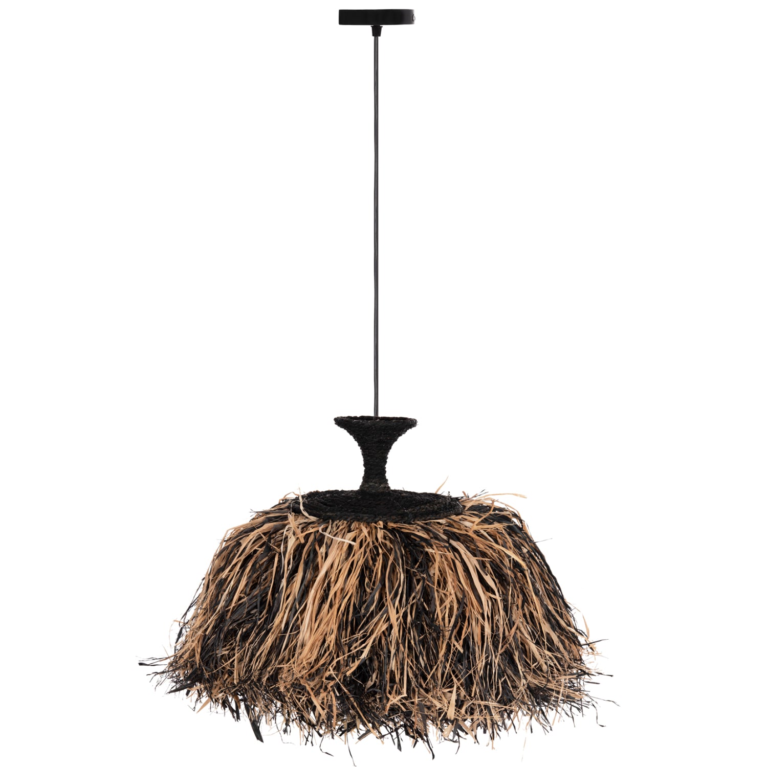 ΦΩΤΙΣΤΙΚΟ ΟΡΟΦΗΣ ORDEM HM4716 ΚΑΠΕΛΟ ΙΝΕΣ SISAL & ΜΠΑΝΑΝΑΣ-ΜΑΥΡΟ & ΦΥΣΙΚΟ Φ60x50Υεκ - Pakobazaar