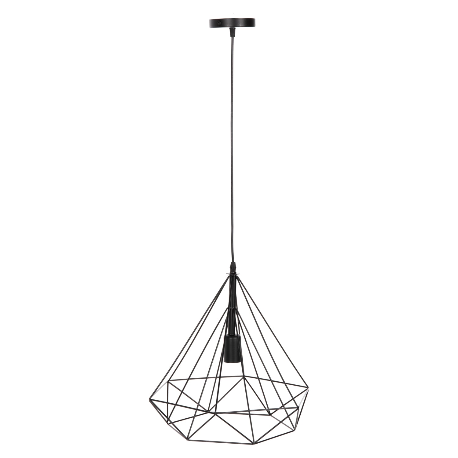 ΦΩΤΙΣΤΙΚΟ ΟΡΟΦΗΣ ΚΡΕΜΑΣΤΟ HM4040 ΜΕΤΑΛΛΙΚΟ ΚΑΠΕΛΟ ΜΑΥΡΟ 25x22x123Yεκ. - Pakobazaar